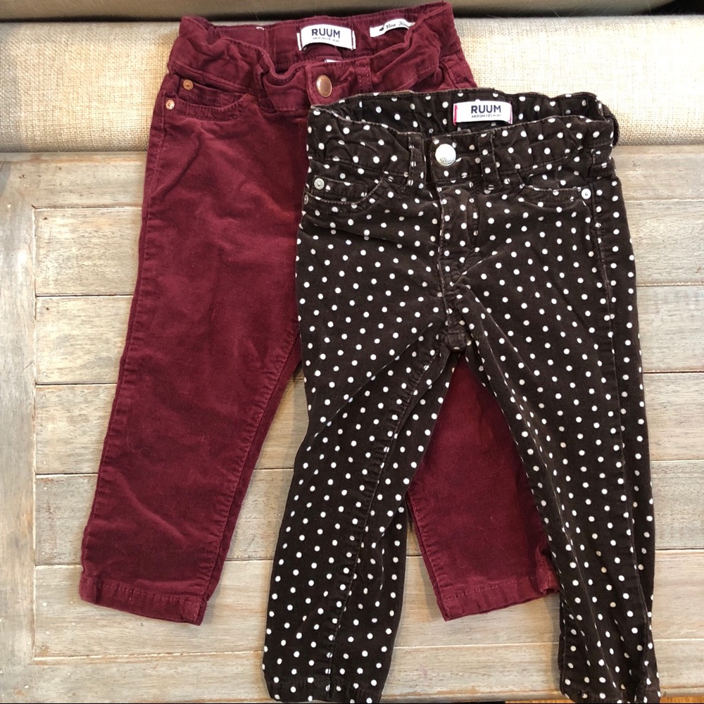 Lot 2 pair corduroy pants